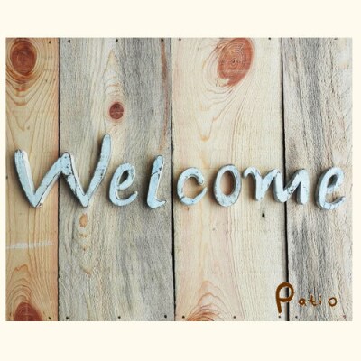 オリジナルフォント 手書き風切り文字 「Welcome」 小[161P34]