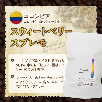 スペシャルティ珈琲 コロンビア スウィートベリー スプレモ 100g/中挽き[137S16-02]
