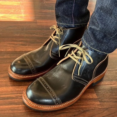 ハンドメイドチャッカブーツ(くるぶし丈)　サイズ26.0cm[212M04-05]