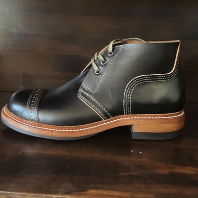 ハンドメイドチャッカブーツ(くるぶし丈)　サイズ26.5cm[212M04-06]