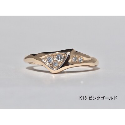 【ピンクゴールド】K18連理木ダイヤモンドリング(8号)[016K34-10]