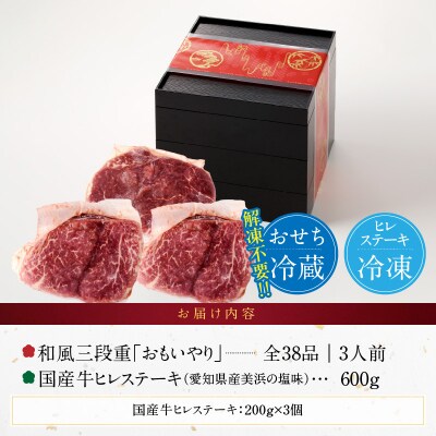 国産牛ヒレステーキ と 千賀屋謹製 迎春おせち料理 セット [035S12-C]