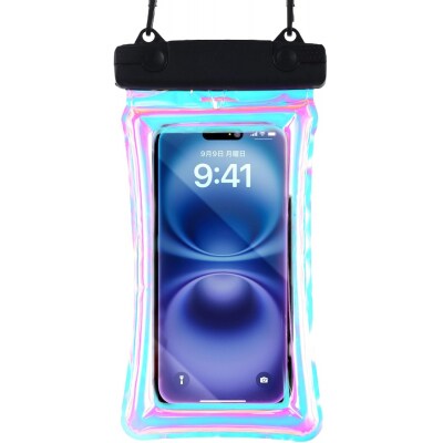 防水スマホケース IPX8認証【顔認証 指紋認証 対応】(クリアブラック) [173N66-01]