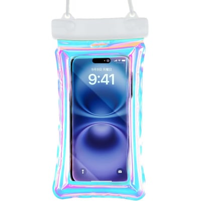 防水スマホケース IPX8認証【顔認証 指紋認証 対応】(クリアホワイト) [173N66-02]
