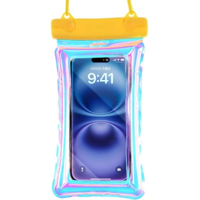 防水スマホケース IPX8認証【顔認証 指紋認証 対応】(クリアイエロー) [173N66-04]