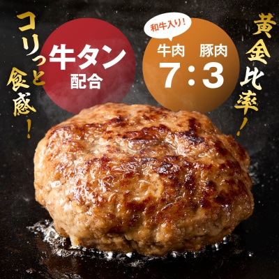 <工場直送> 牛タン・和牛入り 合いびき生ハンバーグ [210Y15]