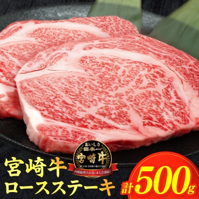 数量限定≪生産者応援≫宮崎牛ロースステーキ(計500g)_T030-1073