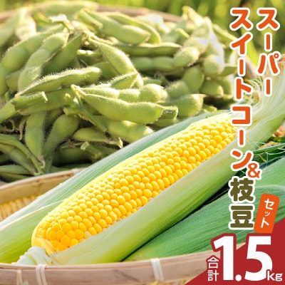 ≪期間限定≫スーパースイートコーン&枝豆セット(合計1.5kg)お試し用_T003-002