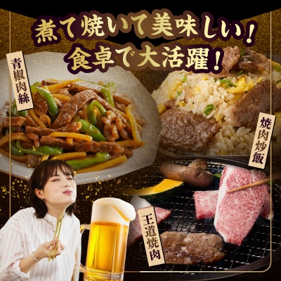 ≪生産者応援≫訳あり宮崎牛切り落とし(焼肉用)&粗挽きウインナー合計1.68kg_T030-1783