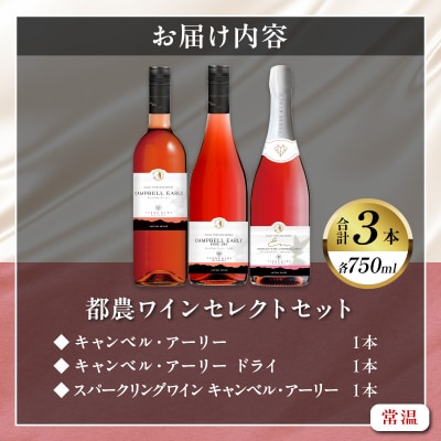 都農ワインセレクトセット(合計3本) 酒 飲料_T014-001