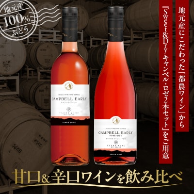 ＼年内発送!!/Sweet&Dry キャンベル・ロゼ2本セット 酒 飲料 国産_T014-002-N