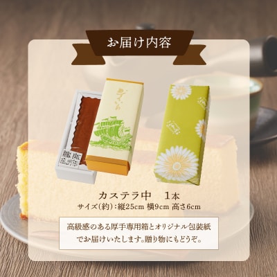 【2週間以内発送】老舗菓子舗のカステラ(中) お菓子_T035-0071