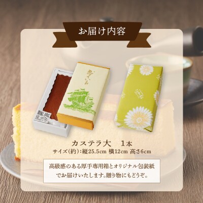 【2週間以内発送】老舗菓子舗のカステラ(大) お菓子 スイーツ 和菓子 本格 _T035-008