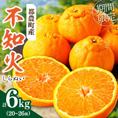 ≪期間限定≫都農町産「不知火(しらぬい)計6kg」フルーツ 柑橘 みかん_T008-002