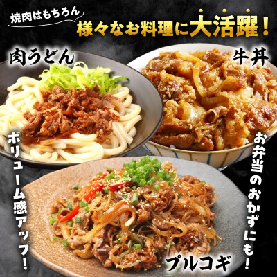 ≪訳あり≫国産牛味付け薄切り焼肉(計2.4kg)_T030-099