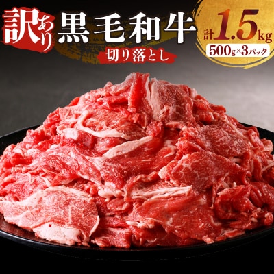 月数量限定≪訳あり≫黒毛和牛切り落とし計1.5kg_T025-001