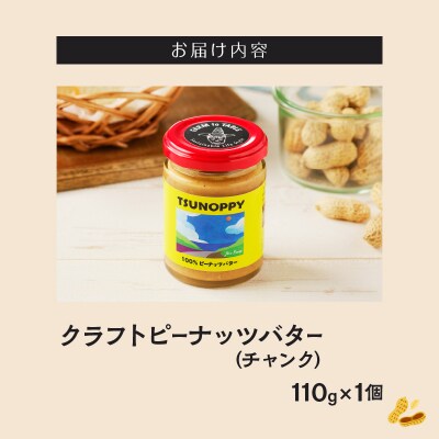 【2週間以内発送】≪お試し≫都農町産クラフトピーナッツバター(チャンク)計1個_T024-0091