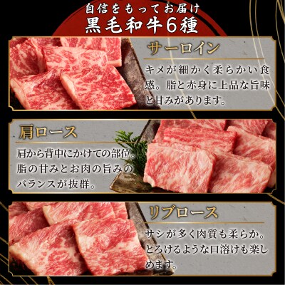 生産者応援≪訳あり≫黒毛和牛(経産牛)6種焼肉セット(合計300g)_T030-119