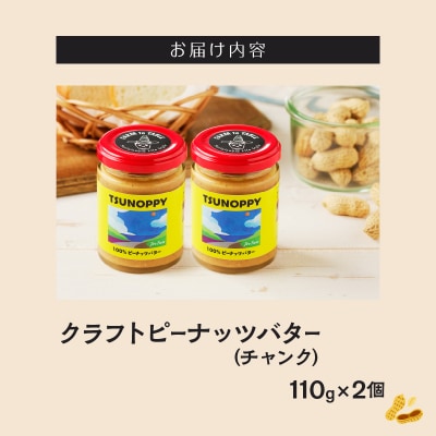 クラフトピーナッツバター(チャンク)計2個 加工品 国産_T024-0111