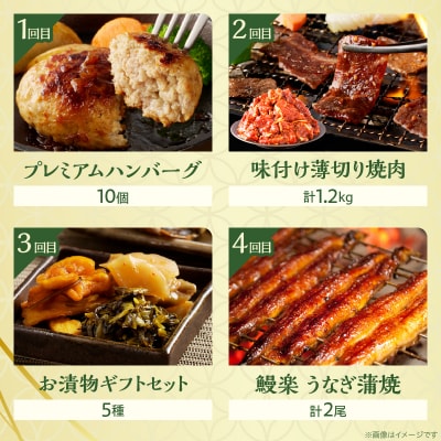 ≪12か月お楽しみ定期便≫都農町定期便(梅) 肉 加工品 デザート 国産_T999-0082