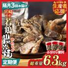 生産者応援!《隔月3回定期便》宮崎県産若鶏炭火焼(総重量6.3kg)_T017-0111-ZO