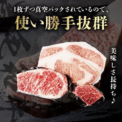 【2週間以内発送】≪訳あり≫黒毛和牛ステーキ贅沢3種食べ比べセット(合計710g)_T025-014