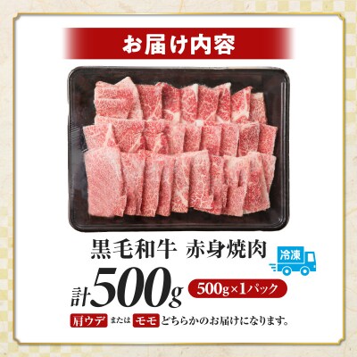 ≪肉質等級4等級以上≫宮崎県産黒毛和牛赤身焼肉(計500g) 肉 牛 牛肉 国産_T030-0923