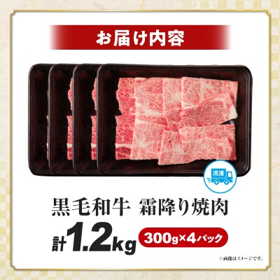生産者応援≪4等級以上≫宮崎県産黒毛和牛霜降り肩ロース(焼肉)計1.2kg_T030-1943