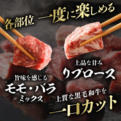 【2週間以内発送】≪訳あり≫宮崎県産黒毛和牛(経産牛)3種サイコロステーキ_T025-017