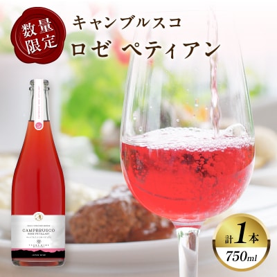 【数量限定】キャンブルスコ・ロゼ ペティアン (計1本) 酒 アルコール 国産_T014-019