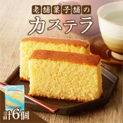 【2週間以内発送】老舗菓子舗のカステラ「計6個・個包装」_T035-018