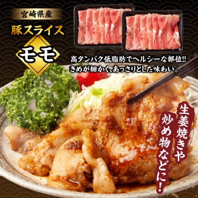 宮崎県産豚スライス(ウデ・モモ)&粗挽きウインナーセット合計4.68kg_T030-176