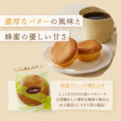 【2週間以内発送】マドレーヌ(こしあん入り)・カステラセット「合計6個・個包装」_T035-021