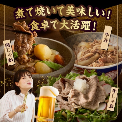 訳あり宮崎牛切り落とし(スライス)&粗挽きウインナー合計1.68kg_T030-1773