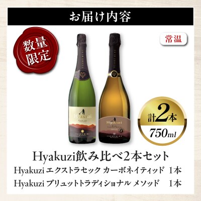 先行予約【期間・数量限定】Hyakuzi飲み比べ2本セット 酒 飲料 国産_T014-036