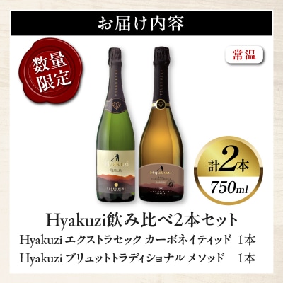 【期間・数量限定】Hyakuzi飲み比べ2本セット 酒 飲料 国産_T014-036