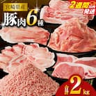 【2週間以内発送】≪宮崎県産≫豚肉6種＼てげスゲーセット/合計2kg_T009-030-2W
