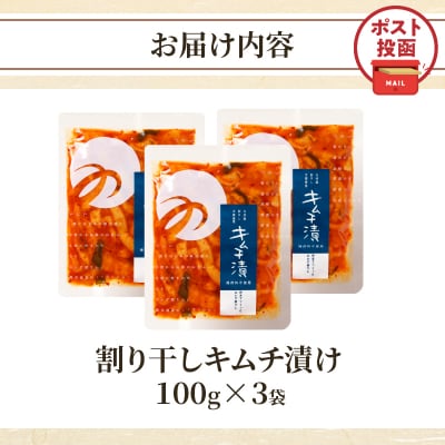 ＼ポスト投函/割り干しキムチ漬け(計3袋) つけもの おかず 野菜 加工品 国産_T037-016