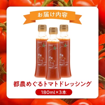 「都農めぐるトマト」ドレッシング計3本 とまと サラダ_T054-002