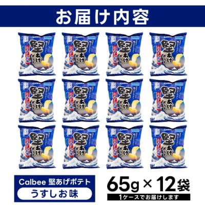 カルビー 堅あげポテト うすしお味 1ケース(65g×12袋) 数量限定