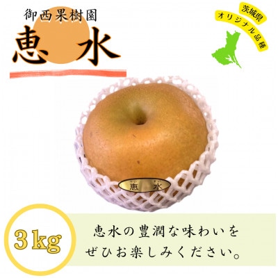 【農家直送】梨 茨城県オリジナルブランド品種 恵水 大玉サイズ4～6個(約3kg)