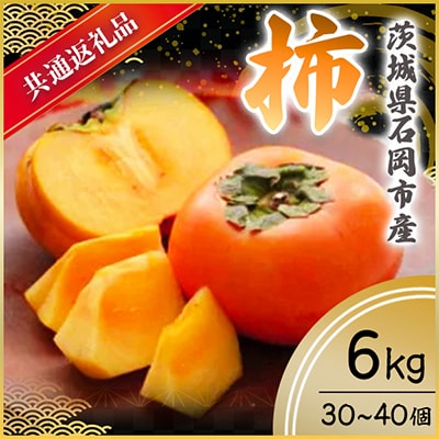【2025年9月より順次発送予定】柿　6kg  30～40個(県内共通返礼品:石岡市産)