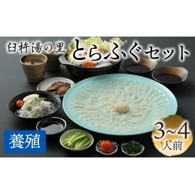 鮮度と自家製ポン酢にこだわった臼杵湯の里とらふぐセット(3～4人前)