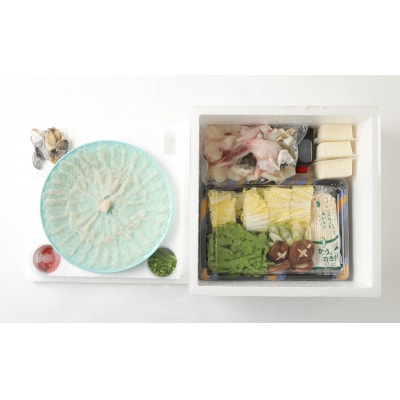 明治より和食一筋の老舗料亭★喜楽庵　天然とらふぐ刺身&ちり鍋セット(3人前)