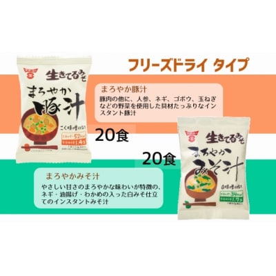 【フリーズドライ&生みそタイプ】簡単・便利!3種類のインスタントみそ汁食べ比べセット(58食分)