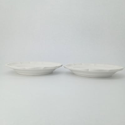〔臼杵焼〕稜花リム皿(L)【2枚セット】