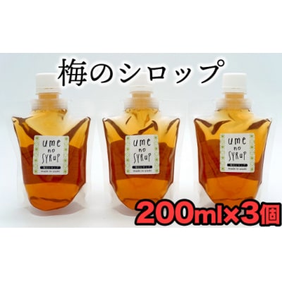 臼杵産の梅を使用した梅シロップ(計600g)