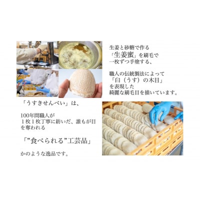 生姜の幸　うすきせんべい・曲型(薄焼き)16枚