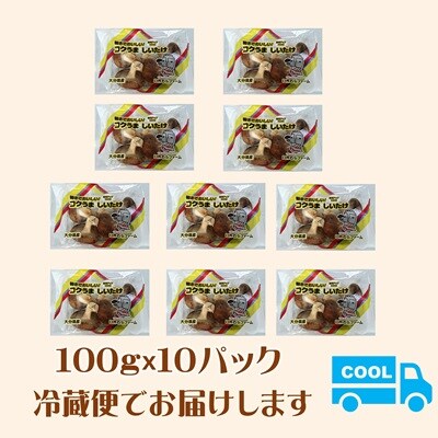 生椎茸　軸までおいしい!コクうましいたけ(100g×10パック)
