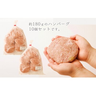 食べ応え満点!精肉店自慢のビッグハンバーグ(約180g×10個)